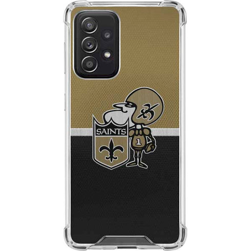 NFL New Orleans Saints Vintage Galaxy A52 5G Clear Case